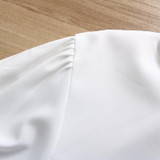 Office Work Wear Women Spring Autumn Style Chiffon Blouses Lady Girls Short Sleeve Stand Collar Slim Casual Blusas Shirt DF1178