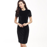 Office Dress Vestido de festa Spring Vestidos Dresses Bodycon Curto Plus Ropa Mujer Size Women Clothing Pink Velvet Pencil Dress