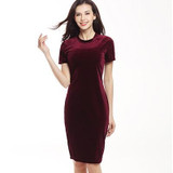 Office Dress Vestido de festa Spring Vestidos Dresses Bodycon Curto Plus Ropa Mujer Size Women Clothing Pink Velvet Pencil Dress