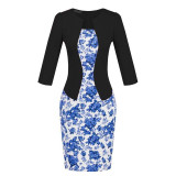 Office Dress Black Plaid Bodycon Pencil Vintage Midi Fashion Apparel Vestido De Festa Clothes Female Women Work Summer Dress
