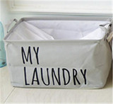 Waterproof Square Cotton Laundry Basket Organizer Washing Clothes Storage Bag Basket Storage Organizador UIE703