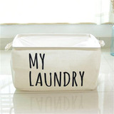 Waterproof Square Cotton Laundry Basket Organizer Washing Clothes Storage Bag Basket Storage Organizador UIE703