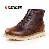 Waterproof Mens Boots Autumn Leather Shoes 2015 Casual Men's Martin Boots Fashion Ankle Western Boots Cowboy bota masculino