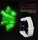 Waterproof Heart Rate Monitor Smart Wristbands  Swim Fitness Tracker Bracelet Bluetooth Wristband for Android iOS Smart Band