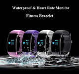 Waterproof Heart Rate Monitor Smart Wristbands  Swim Fitness Tracker Bracelet Bluetooth Wristband for Android iOS Smart Band