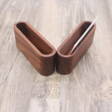 Waterproof Bank Card Holder Wooden Business ID Name Organizer ID Card Case Storage Box Case For Desk Desktop Countertop