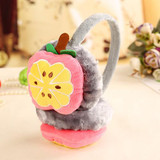 Watermelon Strawberry kids Cartoon Fruits Earmuffs fluffy Plush girls ear cover in winter warm Ear muffs ear protector 6 styles