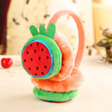 Watermelon Strawberry kids Cartoon Fruits Earmuffs fluffy Plush girls ear cover in winter warm Ear muffs ear protector 6 styles