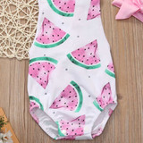 Watermelon Newborn Baby Girl Kids Bodysuit Fruit Cute Tops Headband 2pcs Clothes Baby Girls Outfits 0-24M