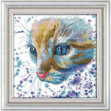 Watercolor cat Patterns Counted Cross Stitch 11CT 14CT Cross Stitch Set Wholesale Cross-stitch Kit Embroidery Needlework