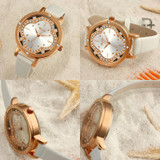 Watches Women Luxury Brand VILAM Quartz Watch Waterproof Casual Fashion Flower Rhinestones Leather Wristwatch relogios femininos