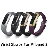 Watch strap For Xiaomi Mi Band 2 Strap with Alloy Frame Silicone Wristband For MiBand 2 Smart Bracelet Xiaomi Mi Band watchband