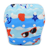 Washable Baby Diapers Cute Patterns Printed Swim Diaper 2018 Unisex Newborn Fralda Waterproof Cloth Diapers Baby Swimming Nappy