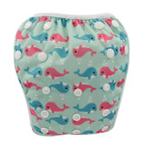 Washable Baby Diapers Cute Patterns Printed Swim Diaper 2018 Unisex Newborn Fralda Waterproof Cloth Diapers Baby Swimming Nappy