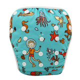 Washable Baby Diapers Cute Patterns Printed Swim Diaper 2018 Unisex Newborn Fralda Waterproof Cloth Diapers Baby Swimming Nappy