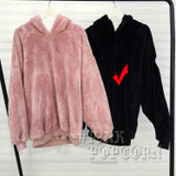 Warm Women Oversize Hoodies Sweatshirts Autumn Winter Solid Color Fleece Long Sleeve Loose Pullover