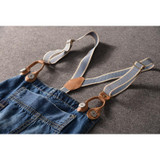 2017 New Arrival Stretched Mens Slim Straight Denim Overalls Distressed Jeans Ripped Jumpsuit Male Suspenders Bibs Blue