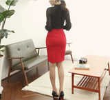 Pencil Skirt Skirts Womens Falda Saias Jupe Crayon Faldas Mujer Women High Waist Black Saia Office Ladies Midi Skirt Tight 2016