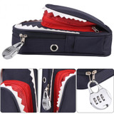 Pencil Bag Large Capacity Creative Shark Pencil Bag School Stationery Pen Case With Combination Lock Office Student Pen Bag