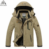 PEILOW Winter women Men Parka Jacket men`s Fashion Hooded Thick Warm Outwear Waterproof Windproof Overcoat Wadded Coat
