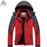 PEILOW Winter women Men Parka Jacket men`s Fashion Hooded Thick Warm Outwear Waterproof Windproof Overcoat Wadded Coat