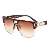 Peekaboo Top quality men sunglasses 2016 brand design big square semi rimless sun glasses men luxury unisex UV occhiali da sole