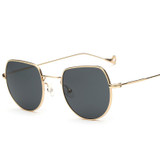Peekaboo ocean small square sunglasses women fashion 2017 gold metal clear blue sunglasses for men small size uv400