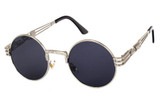 Peekaboo New silver gold metal mirror small round sunglasses men brand vintage round sun glasses women cheap high quality UV