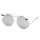 Peekaboo blue green yellow ocean sunglasses men vintage round metal 2017 cat eye sunglasses women vintage retro uv400