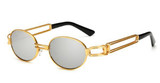 Peekaboo 2017 retro vintage sunglasses men small round gold metal small sun glasses for men vintage women hollow uv400
