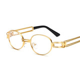 Peekaboo 2017 retro vintage sunglasses men small round gold metal small sun glasses for men vintage women hollow uv400