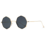 Peekaboo 2017 mens small round sunglasses women vintage retro clear blue sunglasses transparent lens metal uv400