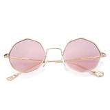 Peekaboo 2017 mens small round sunglasses women vintage retro clear blue sunglasses transparent lens metal uv400
