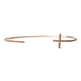 PAVE CROSS OPEN CUFF BRACELET