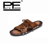 Pathfinder men summer sandals leather shoes casual home breathable 2017 gladiator beach slippers flip flops zapatillas hombre