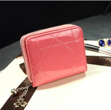Patent Leather Womens Wallets Female Small Wallets Mini Zipper Wallet for Women Short Coin Purse Holders Clutch Girl Money Bag