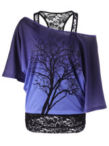 Patchwork Black Lace Blouse Batwing Sleeve Plus Size 5XL Women Blouses Shirts Casual Print Pattern Off Shoulder Shirts Blusas