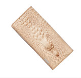 PASTE Women Wallets Luxury Brand Wallets Designer Purse Genuine Leather 3D Alligator Hasp Coin Purse Female Long Clutch Bag