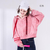 PASS Women Sweatshirt Hoodie 2018 Harajuku Kawaii Hooded Long Sleeve Cotton Loose Crop Top Sweatshirt Korean Hoodies