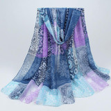 Pashmina Scarf Women 2017 New arrive Spain Voile Velvet Chiffon Infinity Scarf Winter Scarves Silk Shawls and Scarves BLS018