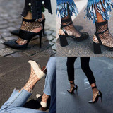 Party Hollow out sexy pantyhose female Mesh black women tights stocking slim fishnet stockings club party hosiery TT090