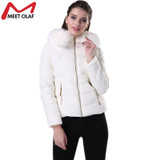 2017 Winter Short Jacket and Coat Women Long Sleeve Hooded Parka Overcoat Winter faux fur Parkas Female Outwear Zipper YL003