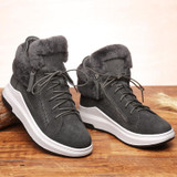 2017 Winter Shoes For Women Genuine Leather Wedge Boots Women Fur Elevator Shoes High heels warm High-top platform Snow Boots
