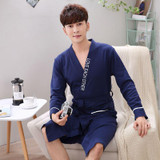 2017 winter robe male with hooded dressing gown jedi empire long thick men's bathrobe nightgowns mens bath robe