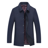 2017 Winter plus size 7XL 6XL 5XL 4XL Men's Woolen Jackets Cashmere Coat Business Casual Wool &amp; Blends Jacket Overcoat