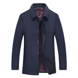 2017 Winter plus size 7XL 6XL 5XL 4XL Men's Woolen Jackets Cashmere Coat Business Casual Wool &amp; Blends Jacket Overcoat