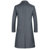 2017 Winter Overcoat Men's fashion Long style woolen trench coat jacket Men's casual coats jackets wool Outerwear men windbreak