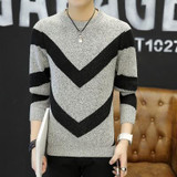 2017 Winter New Striped Casual Sweater Men Pull Homme Hiver Knitted Pullover Christmas Mens Sweaters Sueter Hombre Male Coat