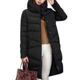 2017 Winter New Fashion Long Coat Slim Thickened Turtleneck Warm Jacket Cotton Padded Zipper Plus Size Outwear Casacos 4 Colors