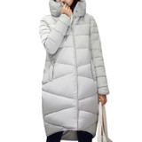 2017 Winter New Fashion Long Coat Slim Thickened Turtleneck Warm Jacket Cotton Padded Zipper Plus Size Outwear Casacos 4 Colors